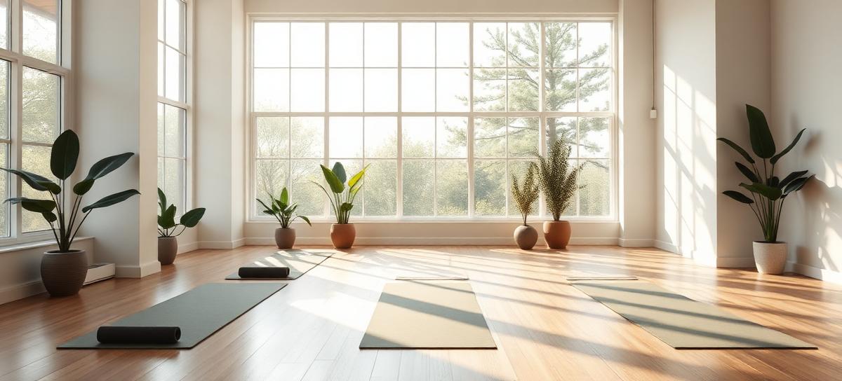 Modernes Yoga-Studio für Dehnübungen